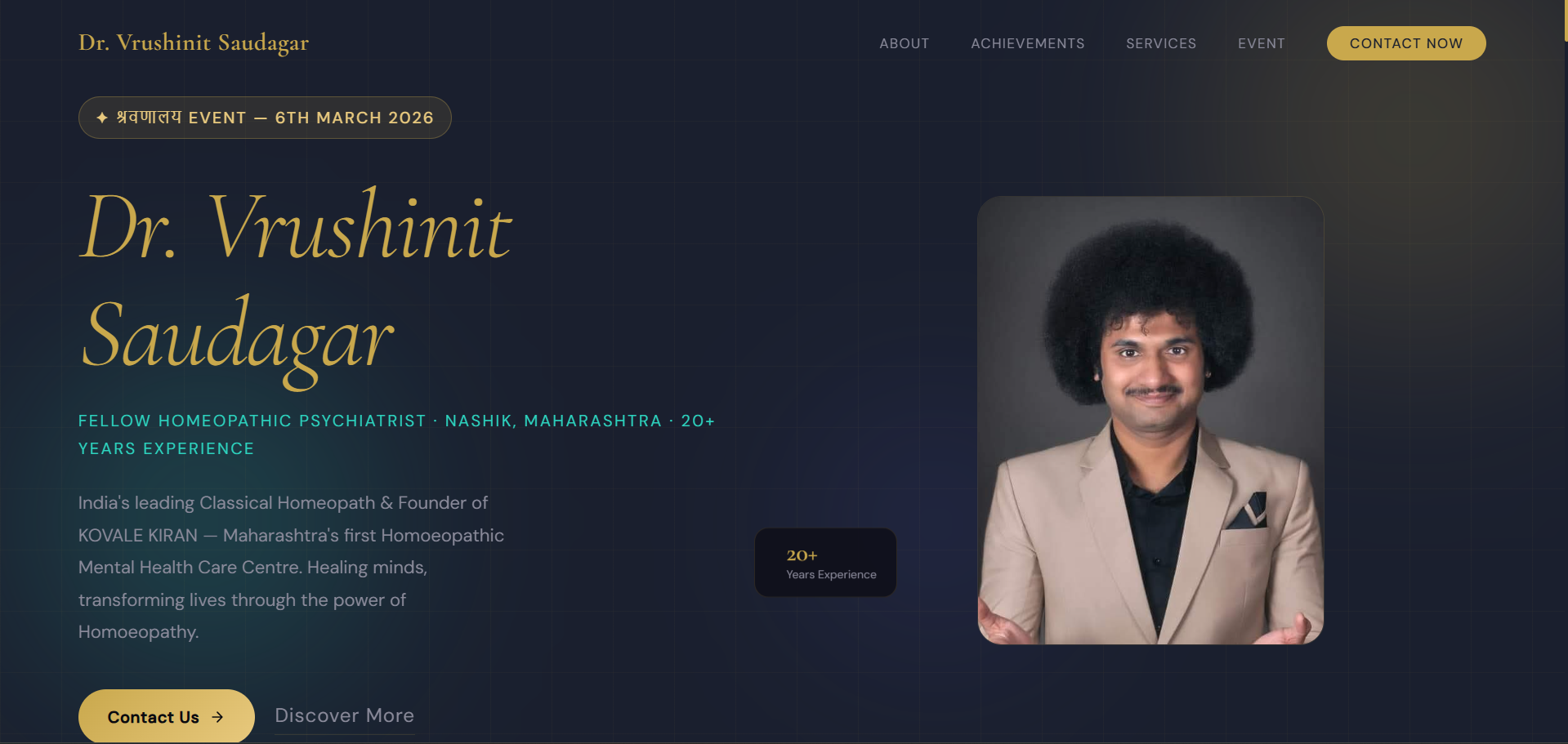 Dr. Vrushinit Saudagar Professional Website